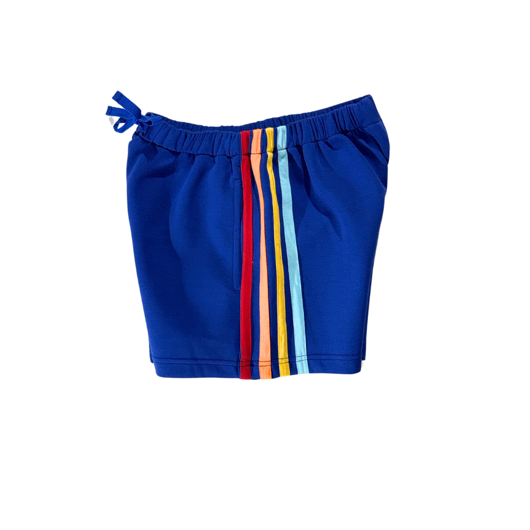 Comfy Shorts in Royal Blue with Stripes