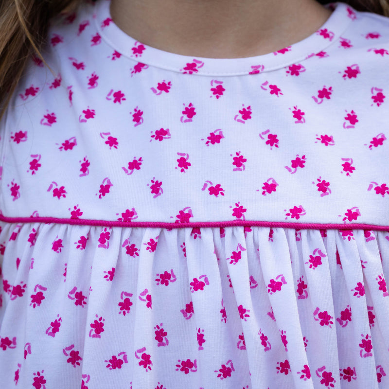 Francie Girls Short Set - Pink Ditsy Floral