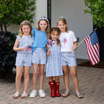 Greta Girls Dress - Patriotic Posies