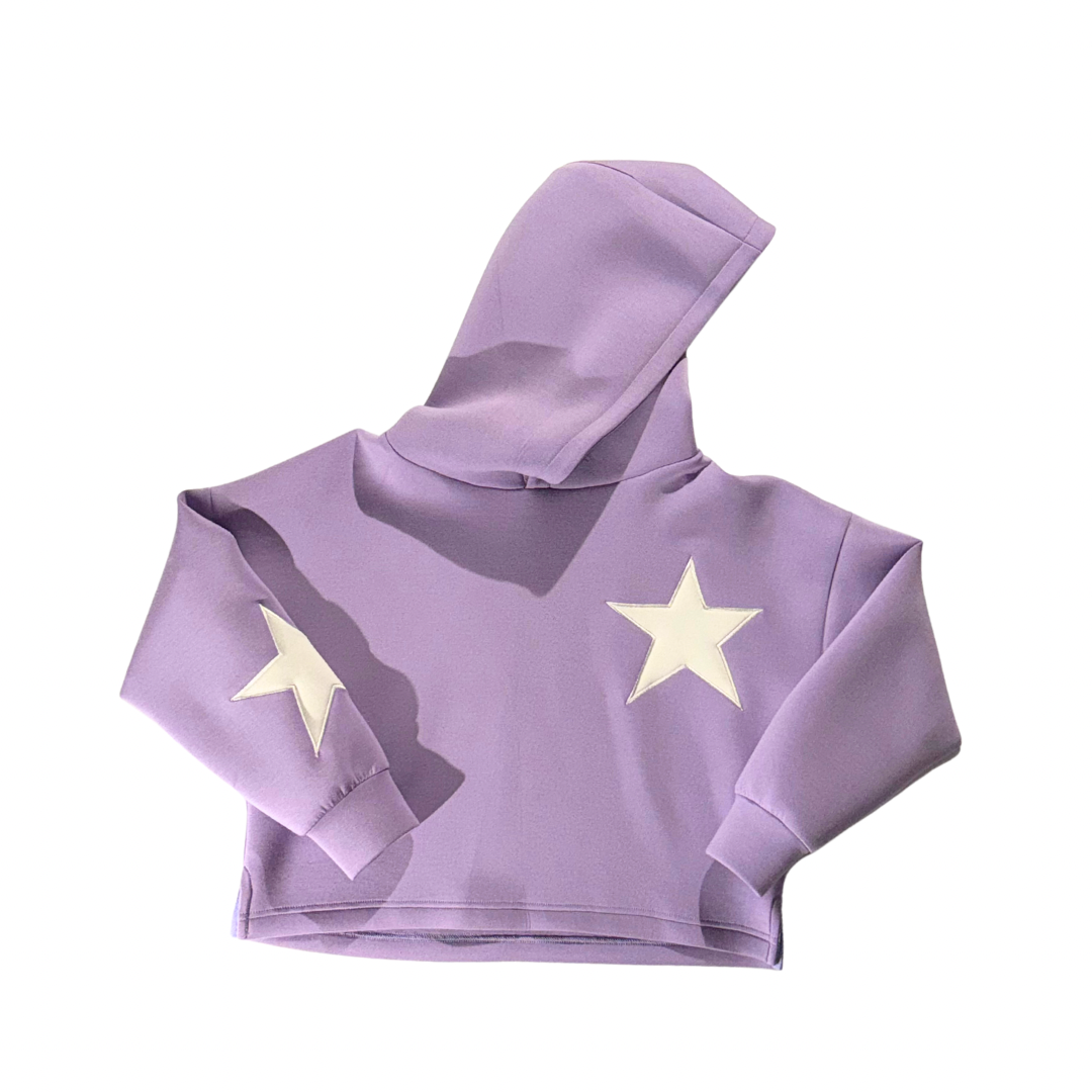 Lily Hooded Sweatshirt in Lavender Star