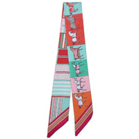 Twilly Scarf - Candy Pink Derby Girl