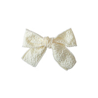 Ribbon Bow - Cream Brocade