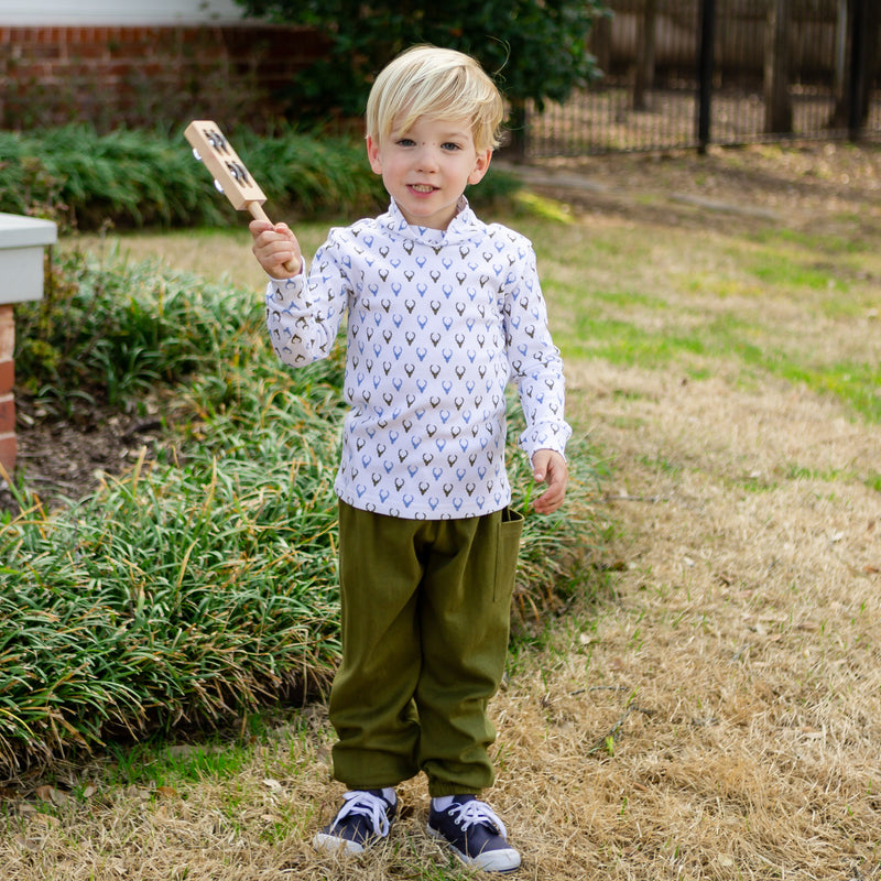 Holice Boys Pants in Delta Green