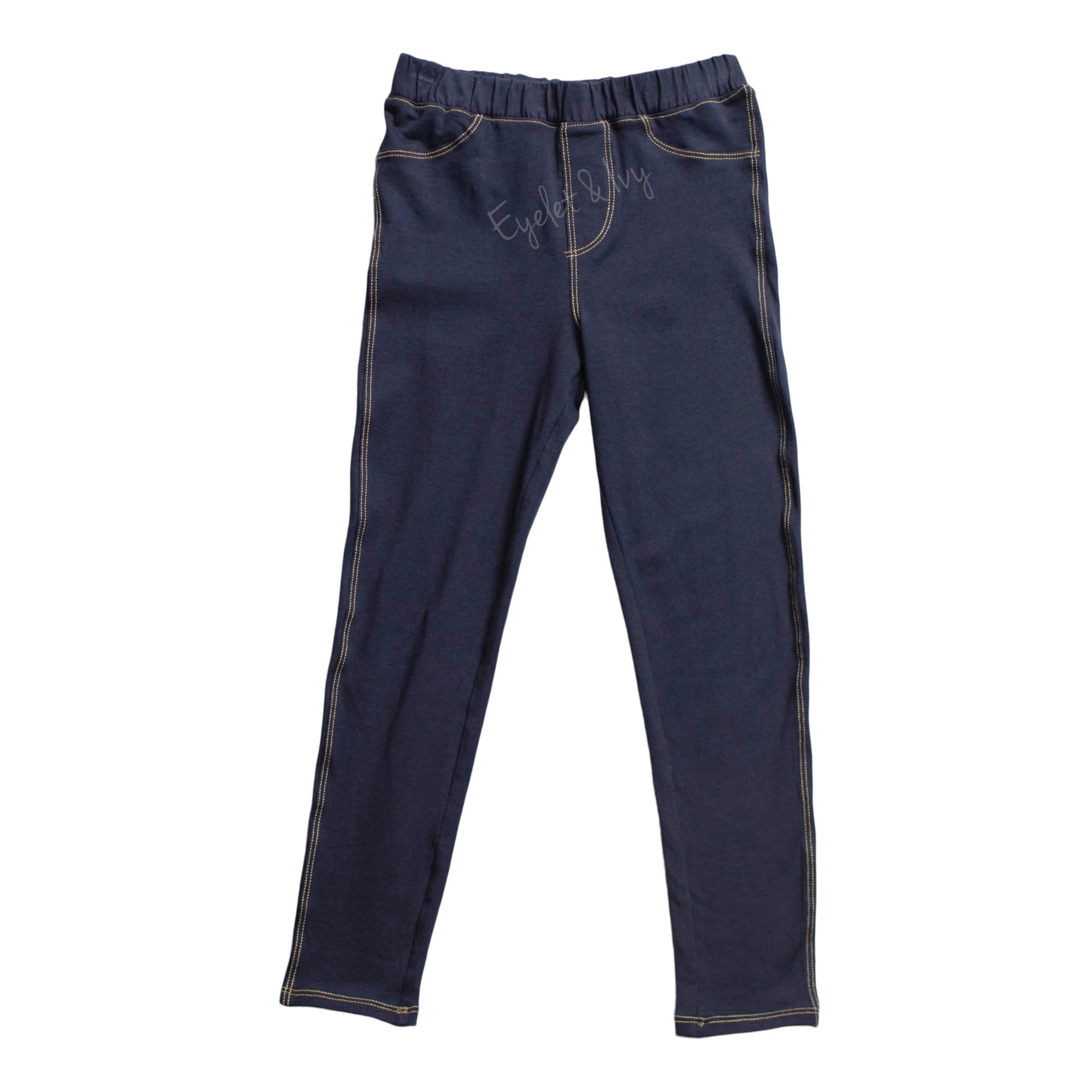 Solid Dark Denim Jeggings