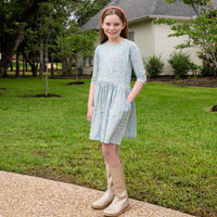 Kate Girls Dress - Coral Fields