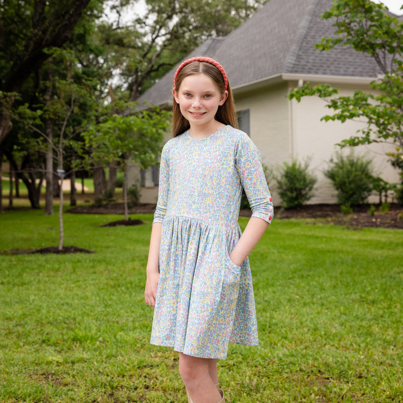 Kate Girls Dress - Coral Fields