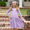 Maeve Girls Dress - Lavender Vineyard