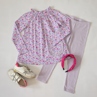 Millie Girls Tunic Set - Lavender Vineyard