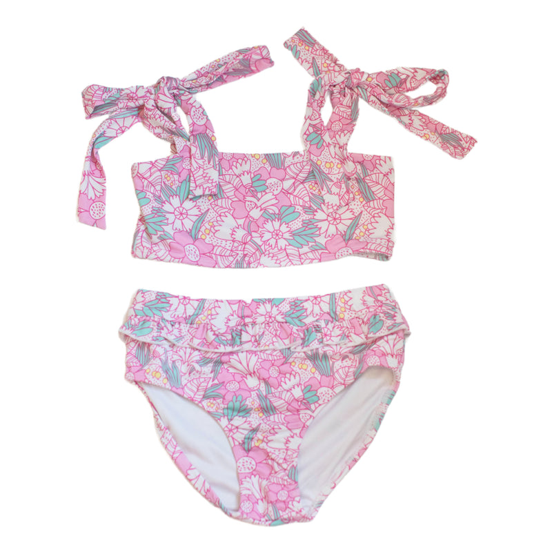 Bikini Tie Set - Pink Botanical