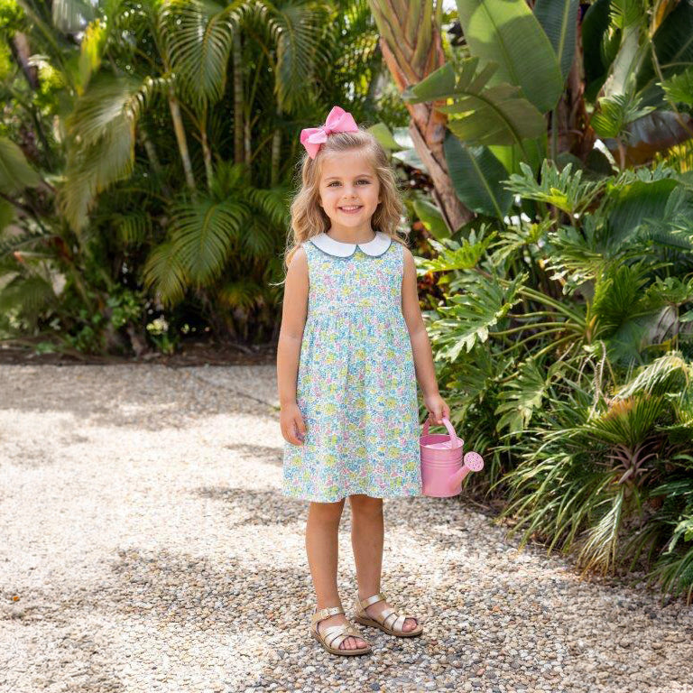 Eyelet & Ivy | Greta Girls Dress in Watercolor Floral 5 Eyelet & Ivy | Greta Girls Dress in Watercolor Floral 5