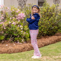 Flare Leggings in Peony Blossoms (Pre-Order)