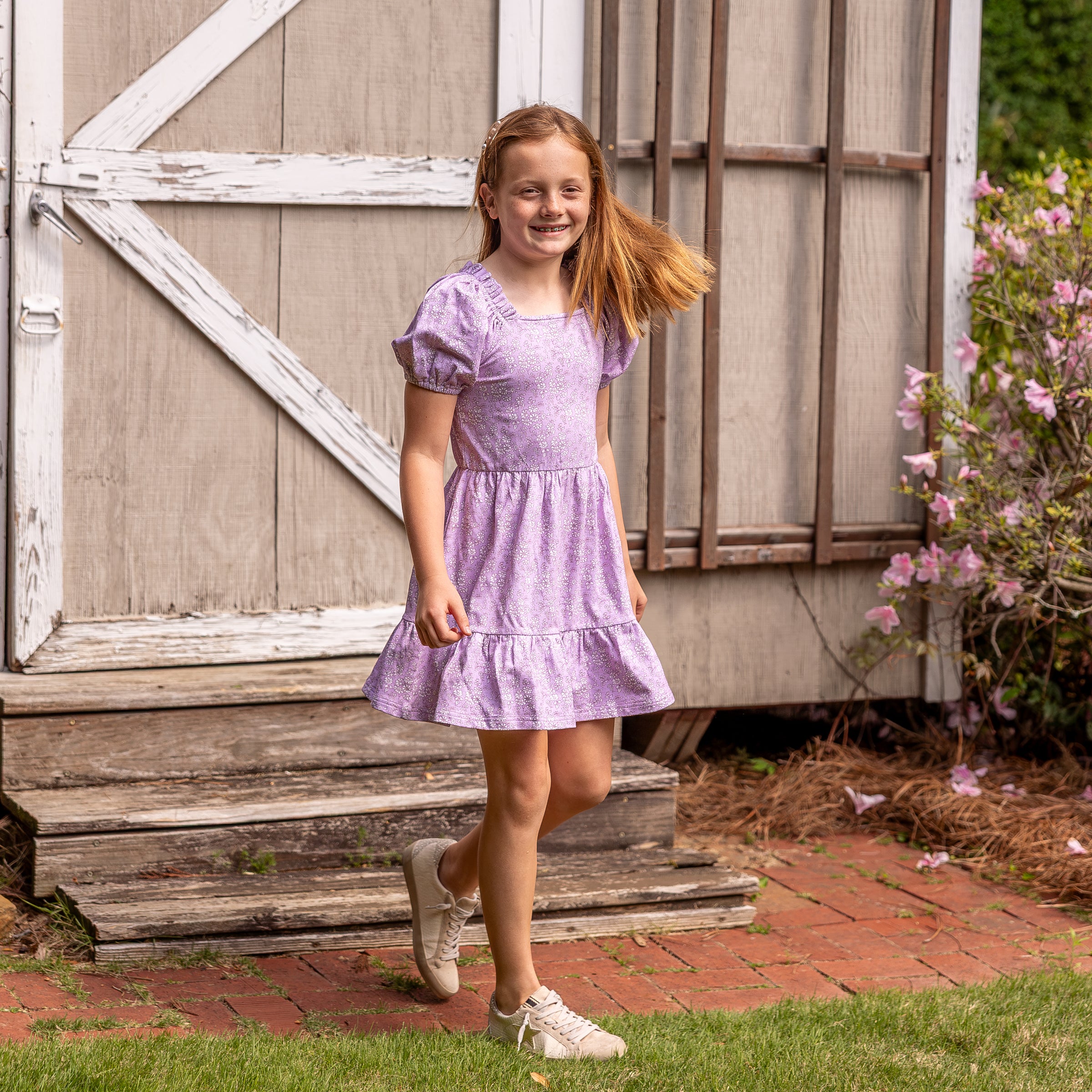 Savannah Dress in Orchid Blooms (Pre-Order)