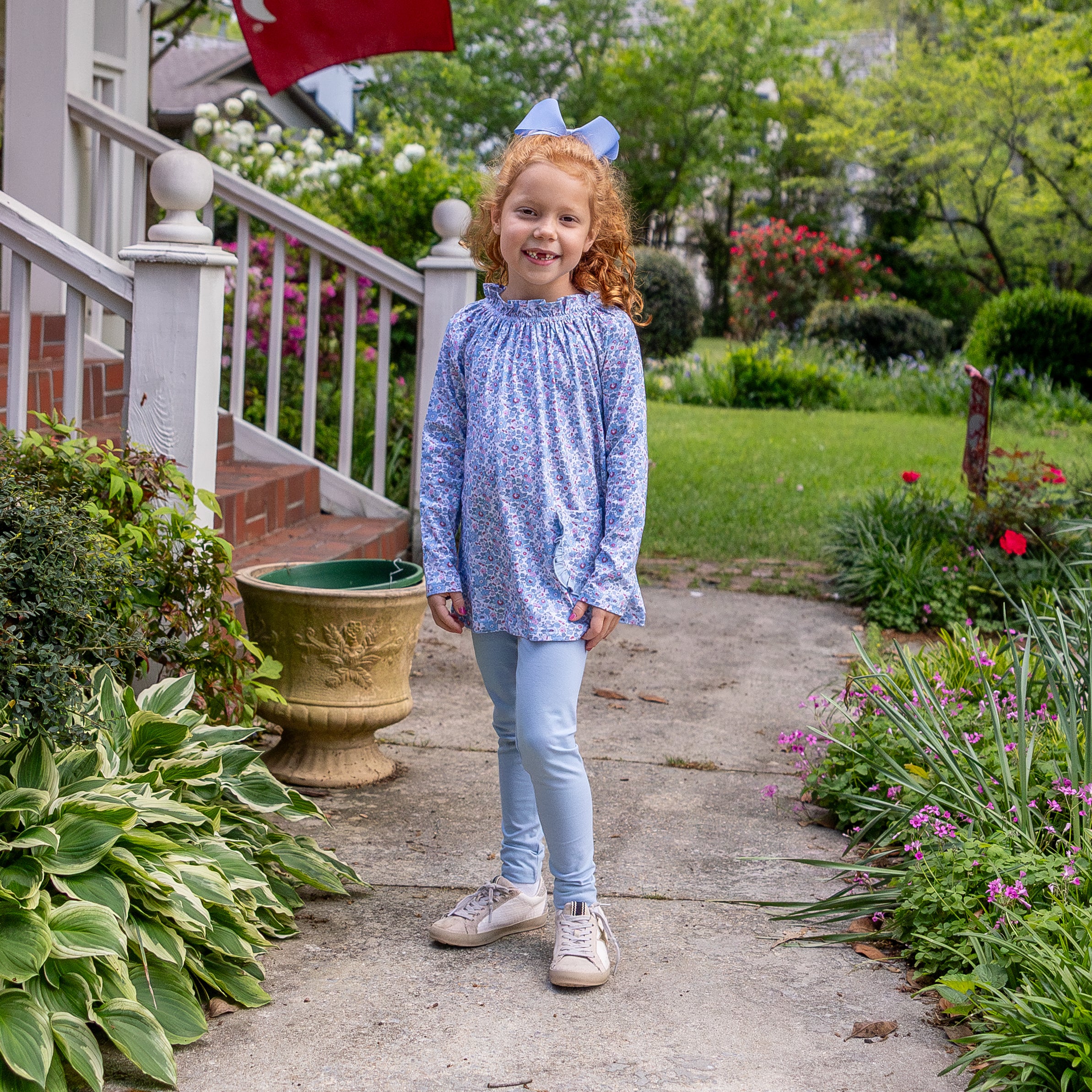 Millie Tunic Set in Blue Vineyard (Pre-Order)