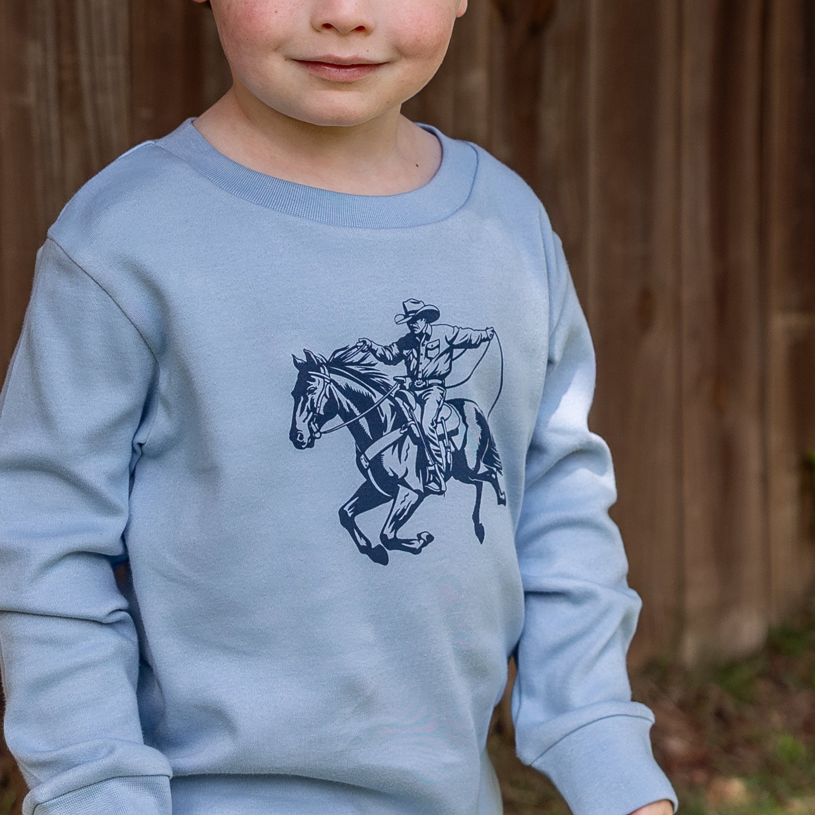 Riding Cowboy Crew Shirt