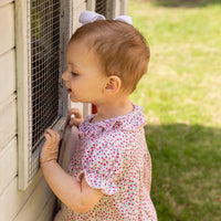 Glennie Romper in Pink Daisies