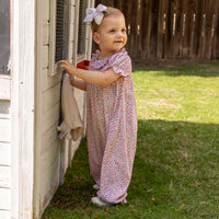 Glennie Romper in Pink Daisies