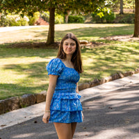Evelyn Top in Amalfi Blue