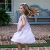 Lauren Girls Dress - Light Pink Stripe