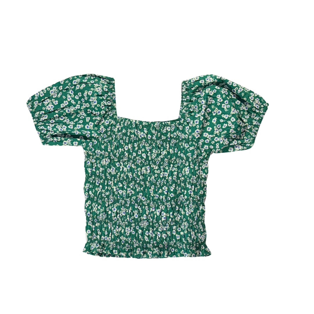 Margaret Top in Green Ditsy Floral (Pre-Order)