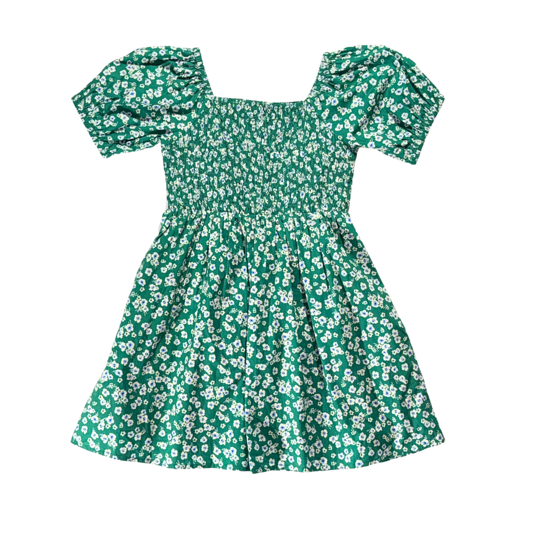 Skylar Dress in Green Ditsy Floral