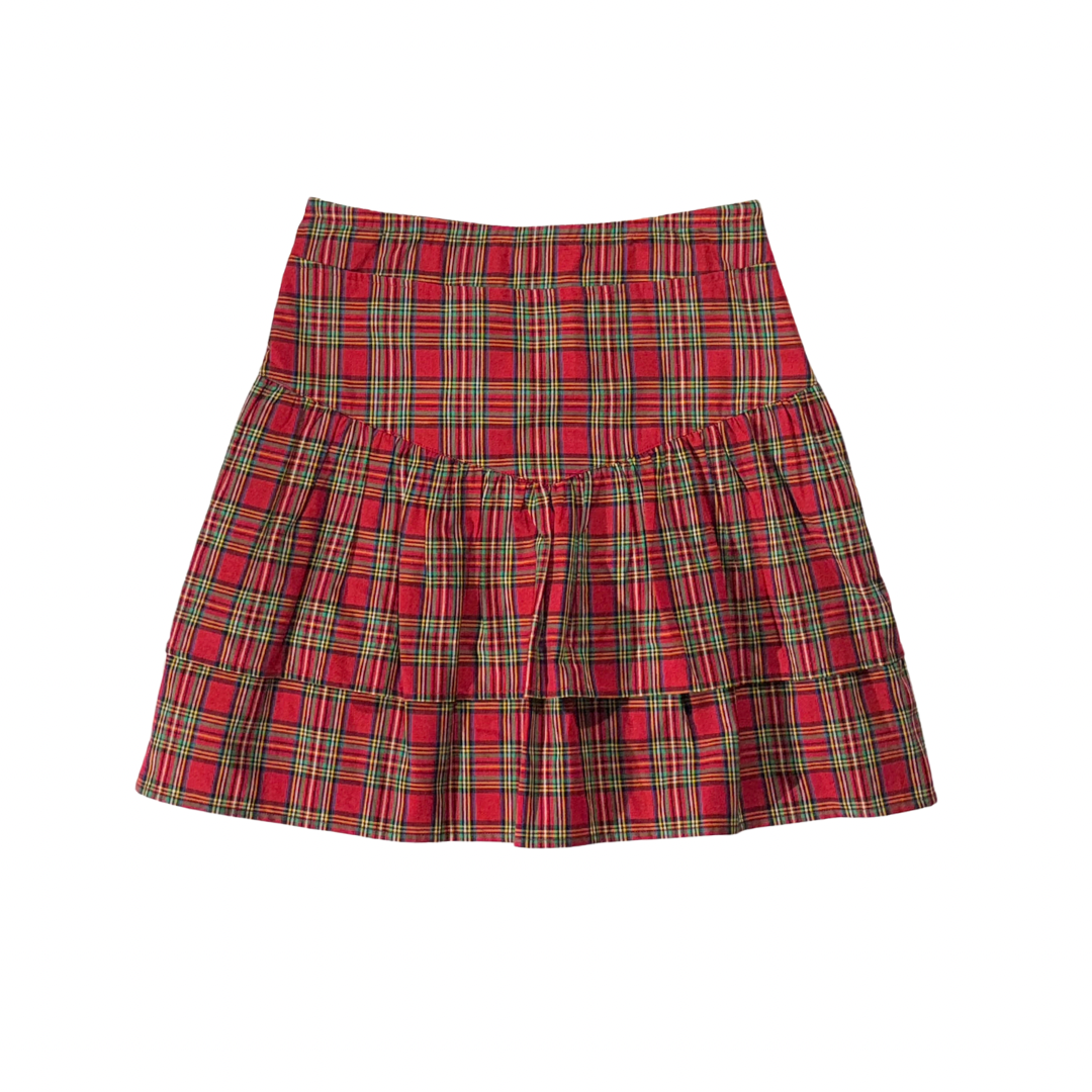 Dottie Skirt in Red Stewart Tartan Plaid