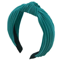 Knot Headband - Teal Pleated