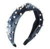 Stud Headband - Gray Velvet