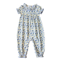 Glennie Girls Romper - French Blue Blooms