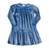 Samantha Girls Dress - French Blue Velveteen