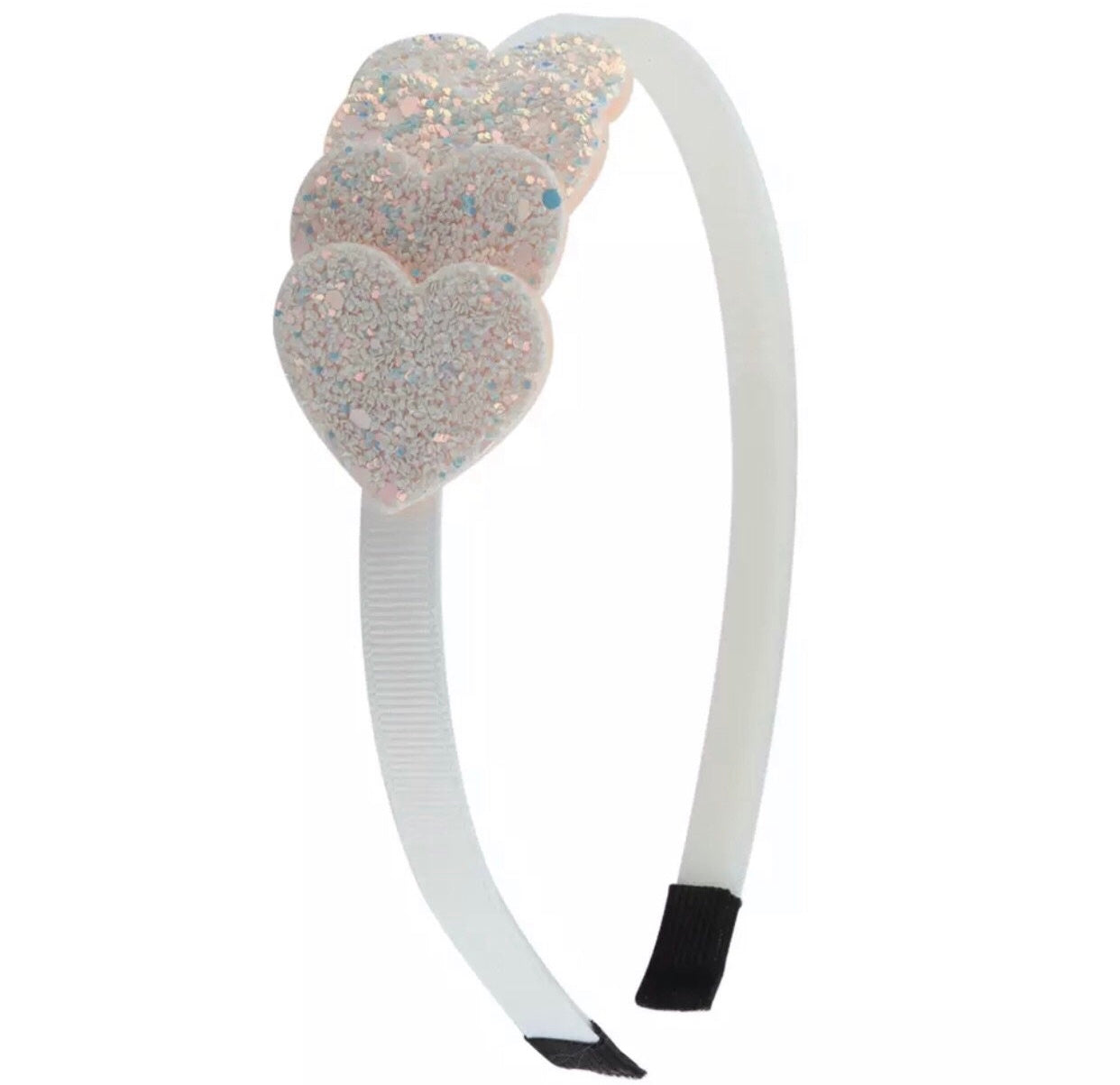 White Heart Candy Headband