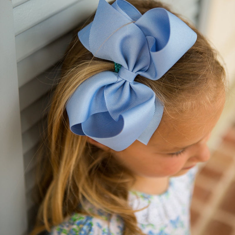 Girls Bow - Cornflower Blue