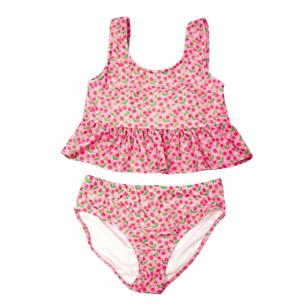Peplum Ruffle Bikini Set - Berries - PRE-ORDER