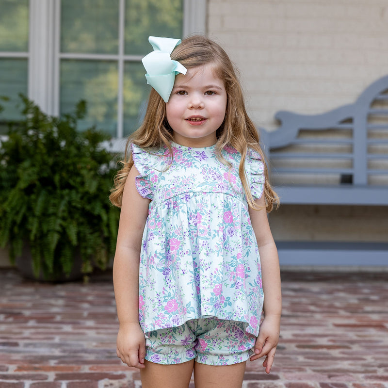 Virginia Girls Bloomer Set - Watercolor Floral