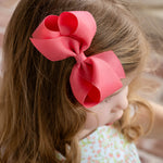 Girls Bow - Coral