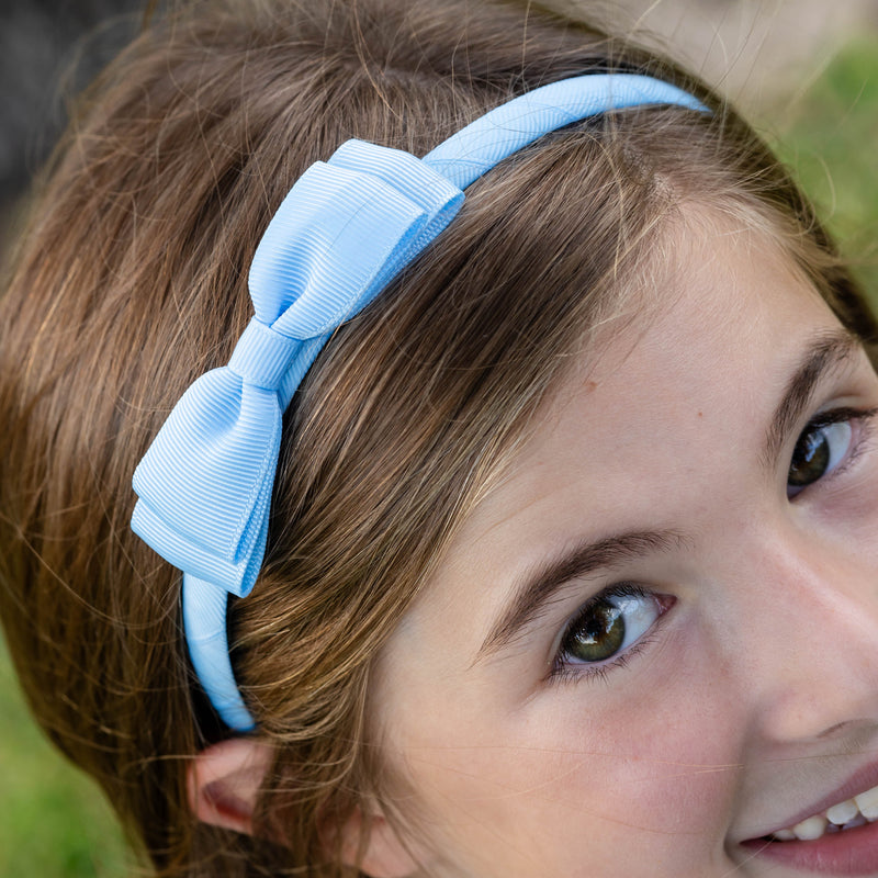 Bow Headband - Light Blue