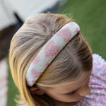 Sparkly Headband - Light Pink Hearts