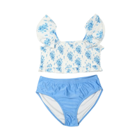 Smocked Bikini Set - Vintage Blue Floral