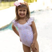 Girls Swimsuit - Sandcastle Trellis