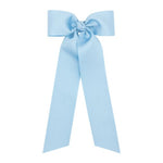 Girls Medium Hair Bow Ribbon - Light Blue