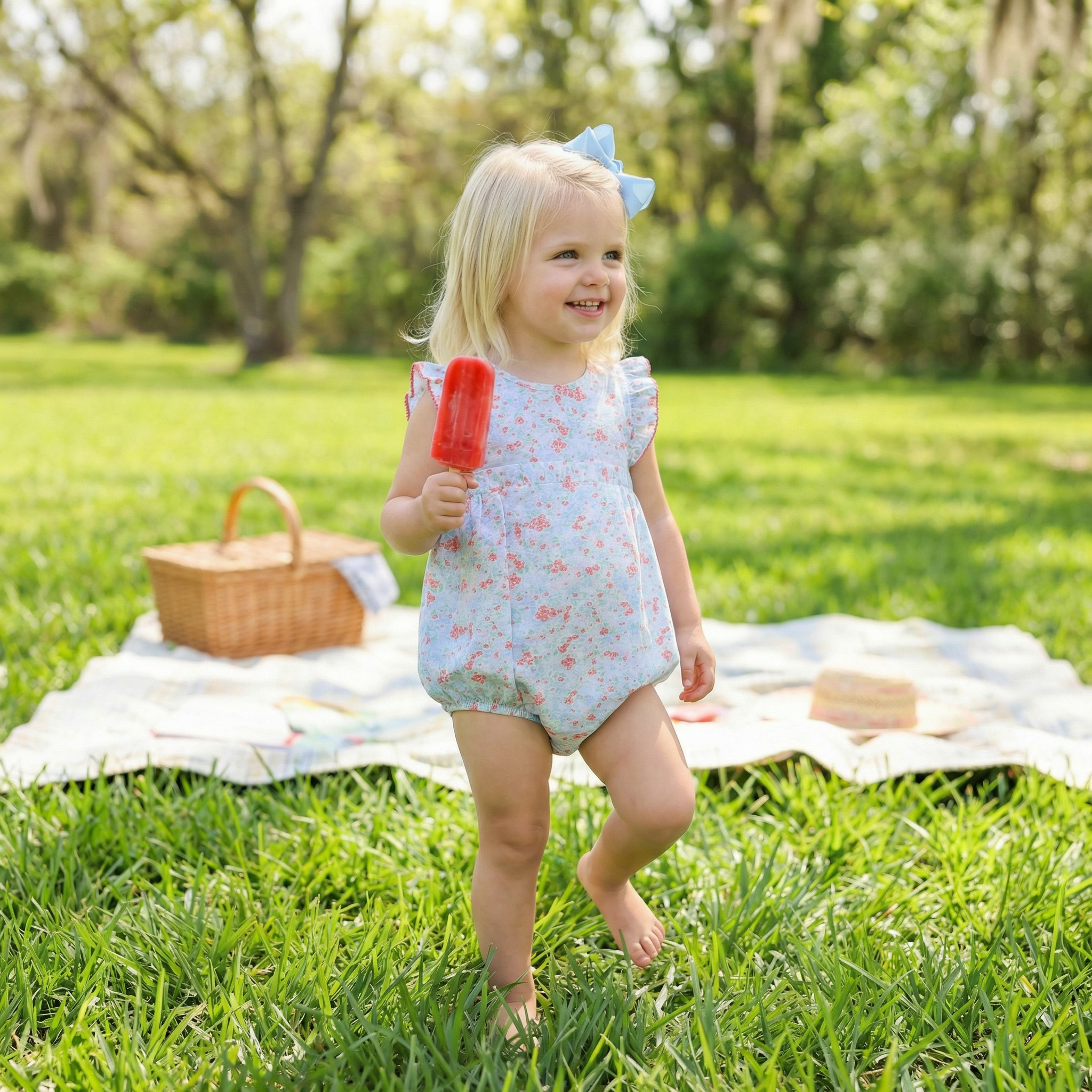 Alicen Girls Bubble - Patriotic Blooms- PRE-ORDER