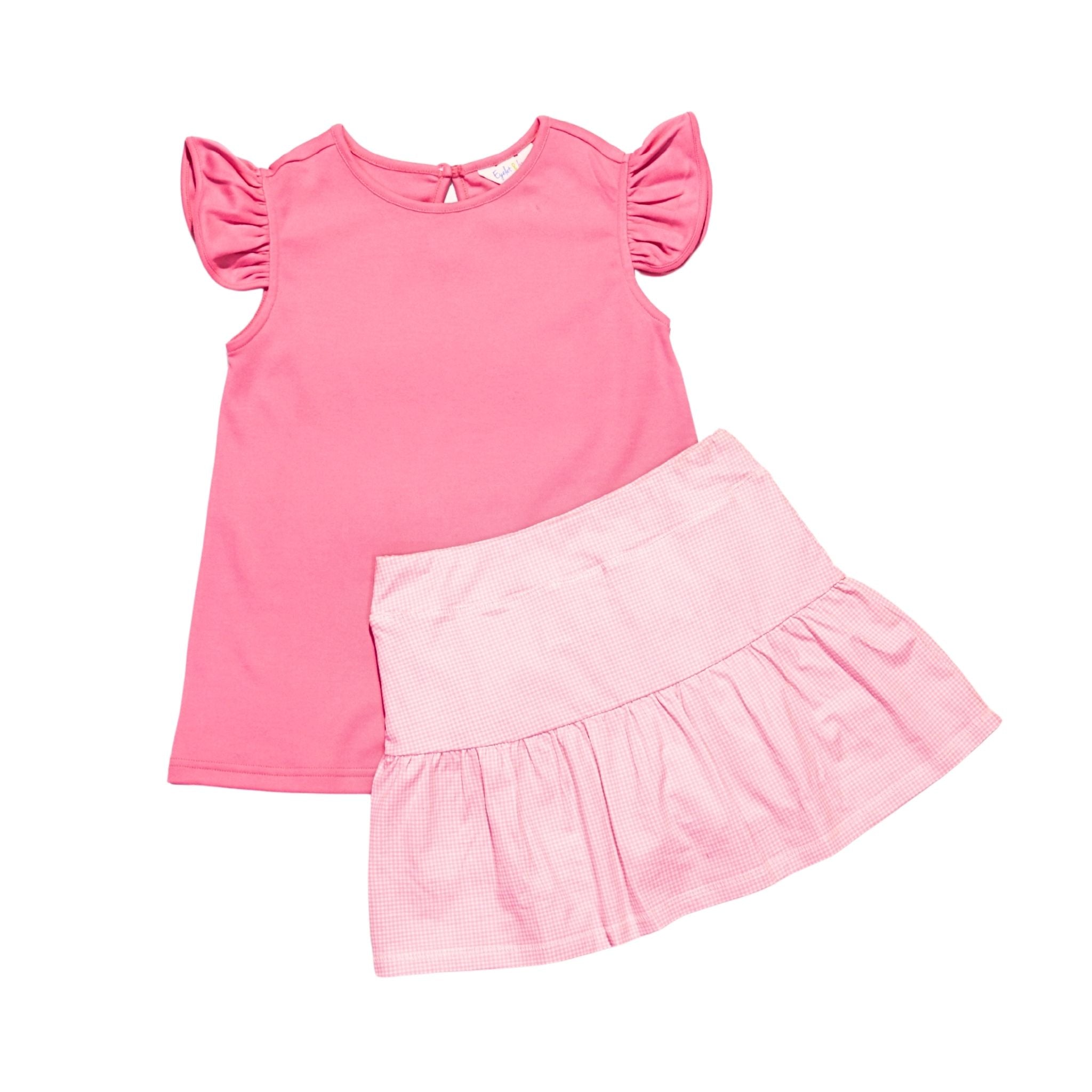Amelia Girls Skort - Bubblegum Pink Gingham-PRE-ORDER