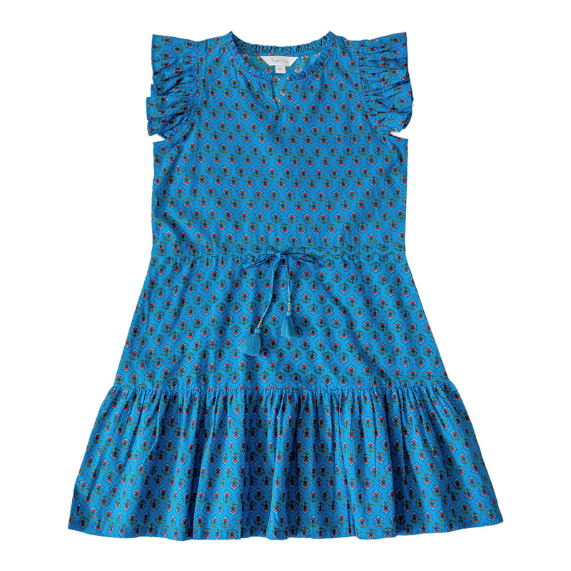 SAMPLE Audrey Dress - Bali Blue Sizes 12 and 14