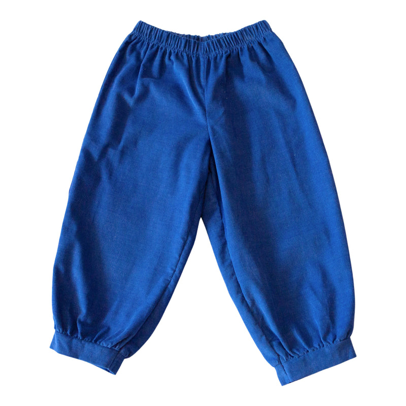 Boys Banded Pants - Royal Blue Corduroy