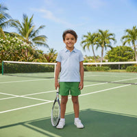 Boys Shorty Shorts - Green Twill- PRE-ORDER