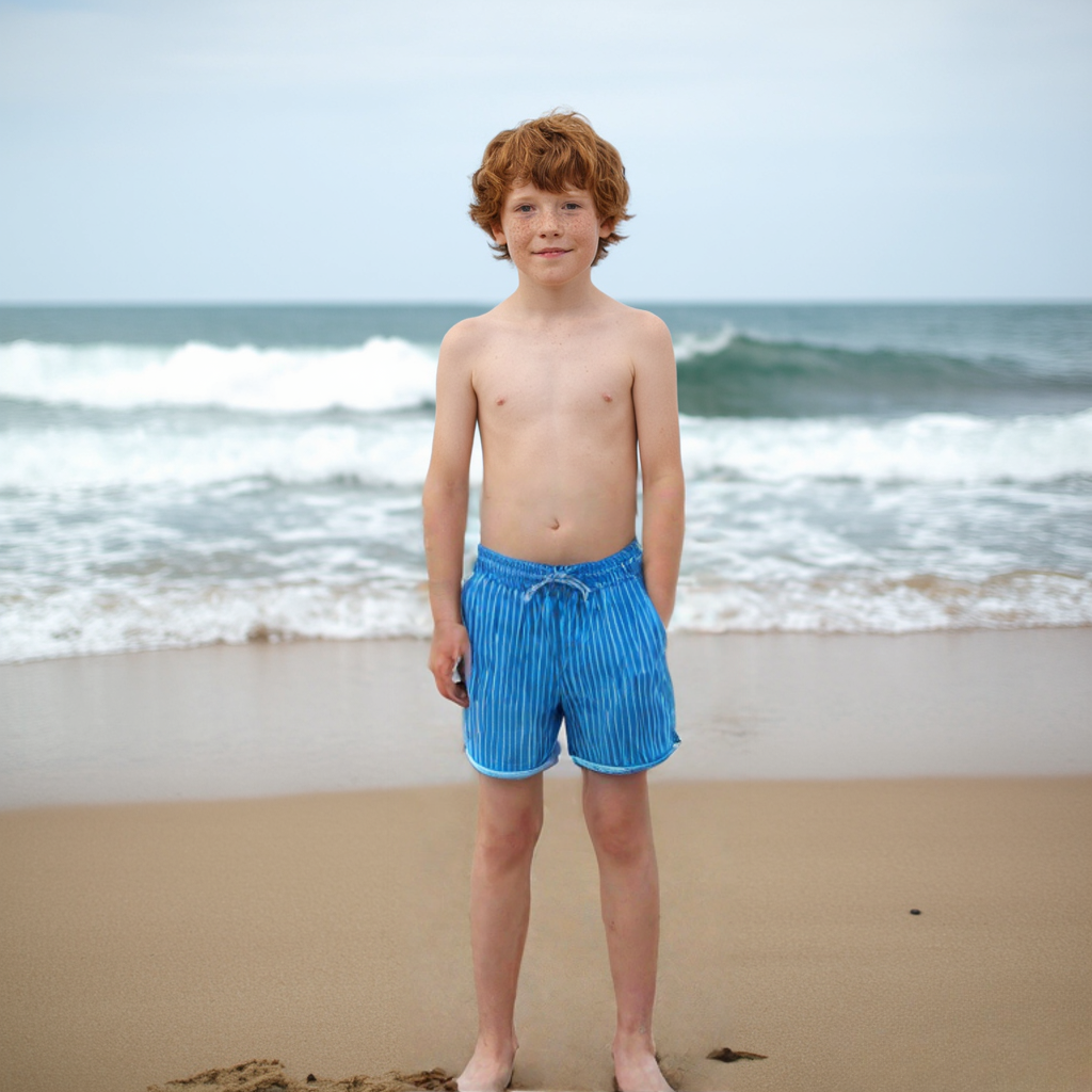 Swim Trunks - Blue on Blue Stripe - PRE-ORDER