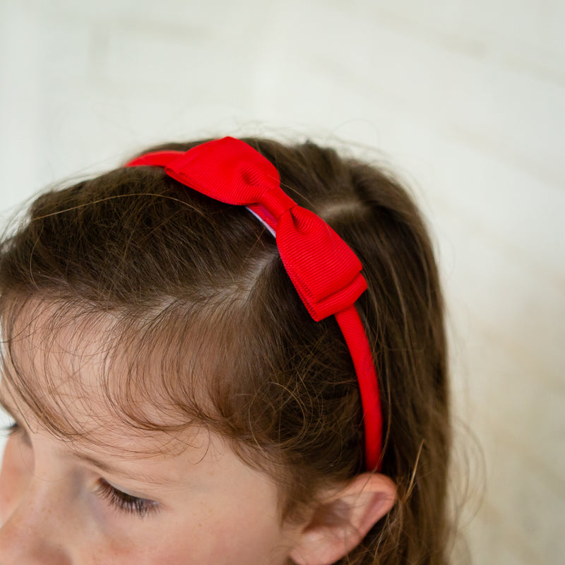 Bow Headband - Red