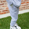 Gray Quilted Jogger Pants