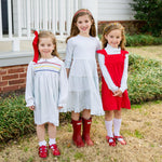 Lindsey Girls Dress - Primary Rosebuds