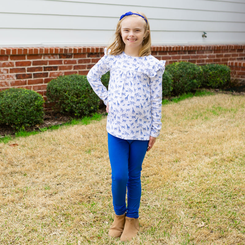 Back At It Again Solid Blue Leggings - Small  Blue leggings outfit, Blue  leggings, Outfits with leggings