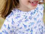Betsy Girls Tunic Set in Blue Jungle
